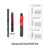 DSPIAE Mobius hand drill in red and black with twisted grip