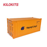 Orange hapag-lloyd 1/35 20ft shipping container model by kilokits ideal for precision hobby tools and scale modeling tools