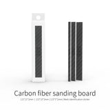 GeeHobby self-adhesive carbon fiber sanding board with sleek dark gray surface for modeling grits x 20pcs sanding sticks