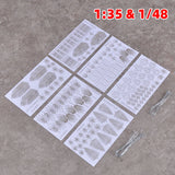 Diorama jungle plants clear decals with intricate black fern drawings for scale modeling tools and precision hobby tools