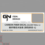 Silver carbon fiber simulating decal de0020 diagonal twill texture