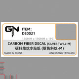 Silver carbon fiber simulating decal de0021 with diagonal weave