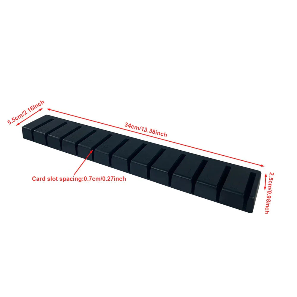Black rectangular multifunctional sprues holder with 10 card slots