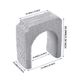 White textured brick n scale stone tunnel portal with arch opening for model railway scenery 1 160 scale