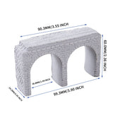 White plastic miniature n scale stone tunnel portal with brick arch opening for model railway scenery 1160 scale