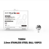 2.0mm polished stainless steel ball for paint mixing in scale modeling