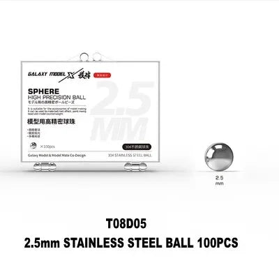 2.5mm polished stainless steel balls for paint mixing in display box