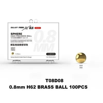 Gold 0.8mm H62 brass Galaxy model bearings for paint mixing in scale modeling