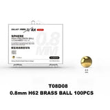 Gold 0.8mm H62 brass Galaxy model bearings for paint mixing in scale modeling