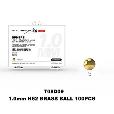 Gold 1.0mm H62 brass ball for paint mixing in scale modeling, 100pcs