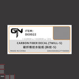 Carbon fiber simulating twill decal with dark gray diagonal weave