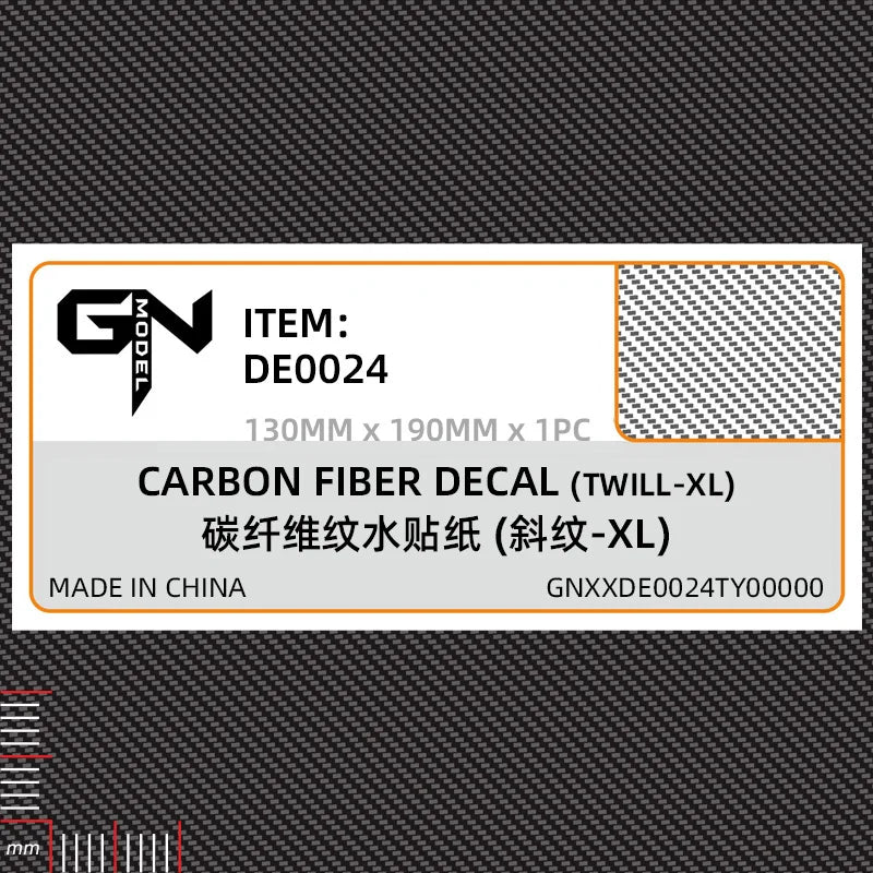 Carbon fiber simulating decal de0024 diagonal weave by Gn Model