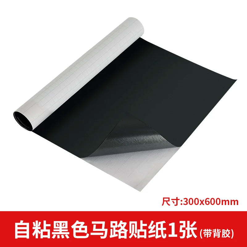Road marking sheets for dioramas, black asphalt 300x600mm