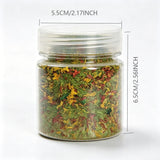 Mixed static grass and leaf flock for dioramas