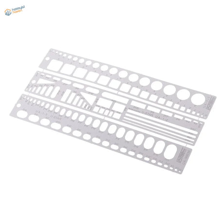 Three silver shapes engraving templates for Gundam modeling