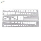 Silver U-Star shapes engraving template for Gundam modeling
