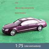 Purple metallic 1:75 diecast model car for scale railway modeling