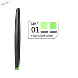 Black mkf 01 water-based fluorescent pen with green tip