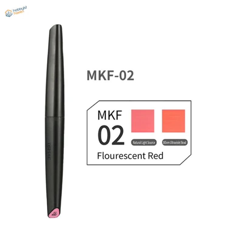 Black mkf-02 water-based fluorescent pen with pink tip and red pigment