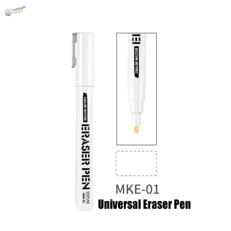 White water-based fluorescent pen with yellow tip and black label