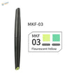 Black mkf-03 water-based fluorescent pen with yellow tip