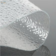 Water simulating transparent PVC sheet with wavy embossed surface