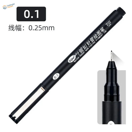 Waterproof panel liner marker: black 0.1mm fine-tip for precise drawing