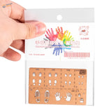 Brown handprint shoeprint weathering stencil for 1/16 scale model kits