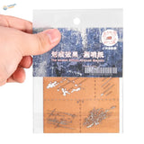 Scratch effect airbrush stencil for weathering effects in scale modeling tools