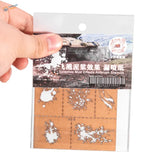 Brown paper weathering effects stencils with white mud splashes for 1/35, 1/48, 1/72 scale model kits