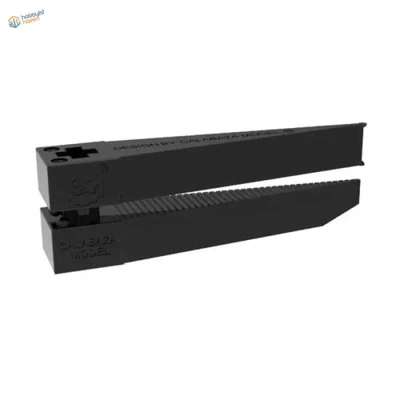 Black wire bender tool with textured grip and engraved branding