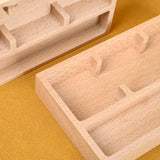 Light wood base organizer for panel liner and scale modeling tools