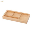 Light wooden glue holder with 3 compartments and elongated slot