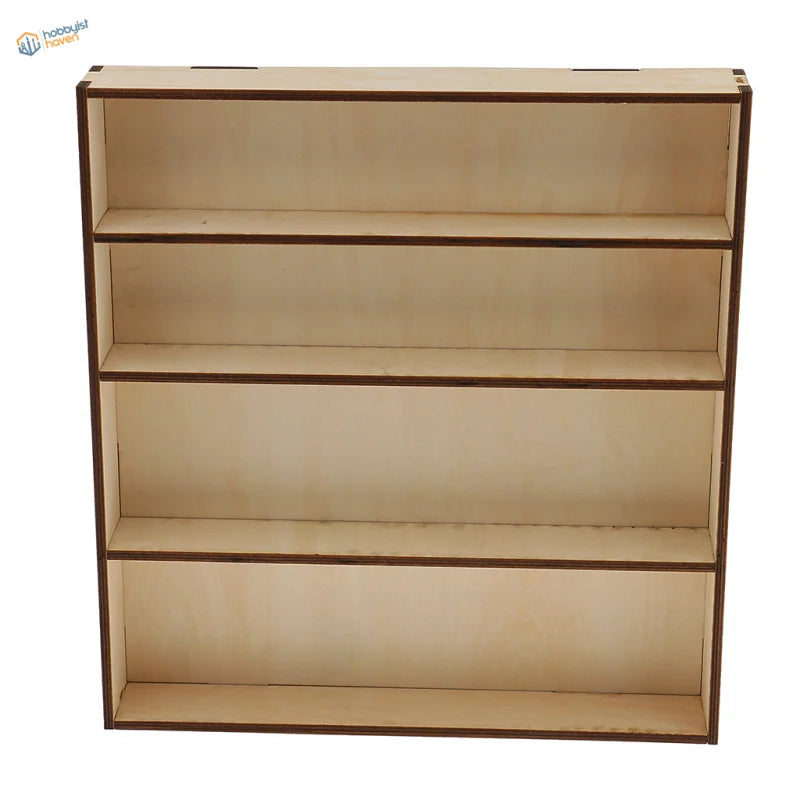Minimalist wooden paint glue bottle storage rack with 5 plywood shelves