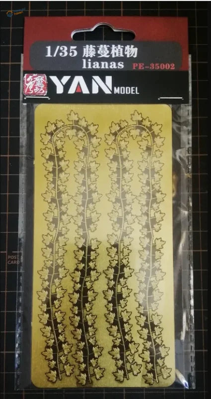 YAN Model 1/35 PE Vines: yellow vinyl sheet with black liana decals for scale modeling