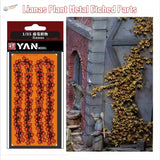 YAN Model 1/35 PE Vines orange-backed etched sheet with red black liana patterns for scale modeling
