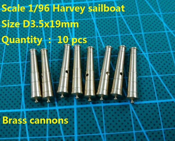 HARVEY 18470 1/96 Battleship brass cannons