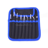 Set de 9 pcs Pinzas de Precisión Antiestáticas de Acero Inoxidable