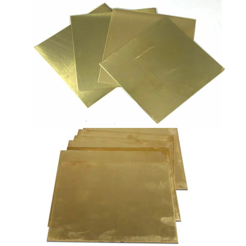 Placa de latón H62 de 100 x 100mm (0.5~2mm de grosor)