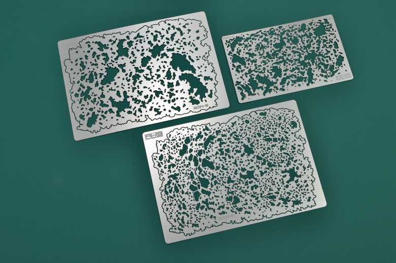 3pcs/Set Stencil per Aerografo Marbling / Mapping