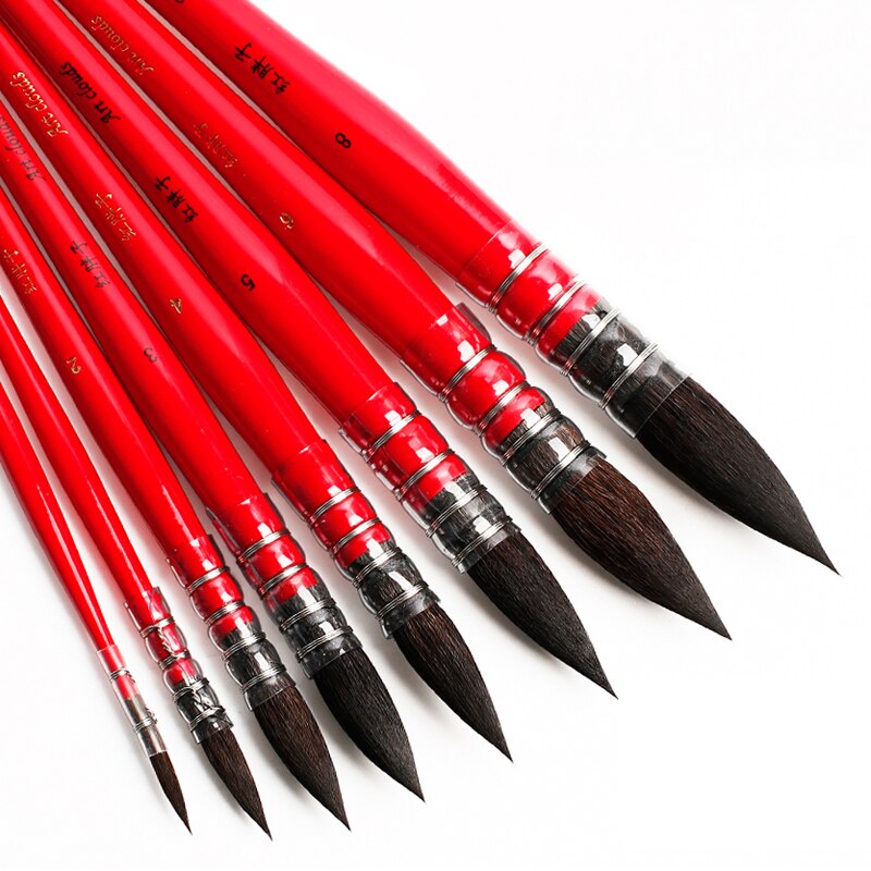 Professional Squirrel And Nylon Hair Watercolor Paint Brush
