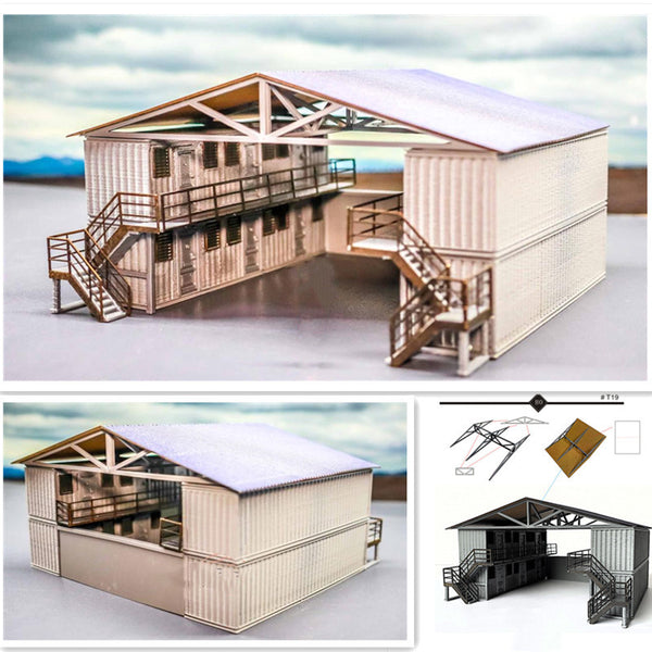HO Scale Model Of A Container Building