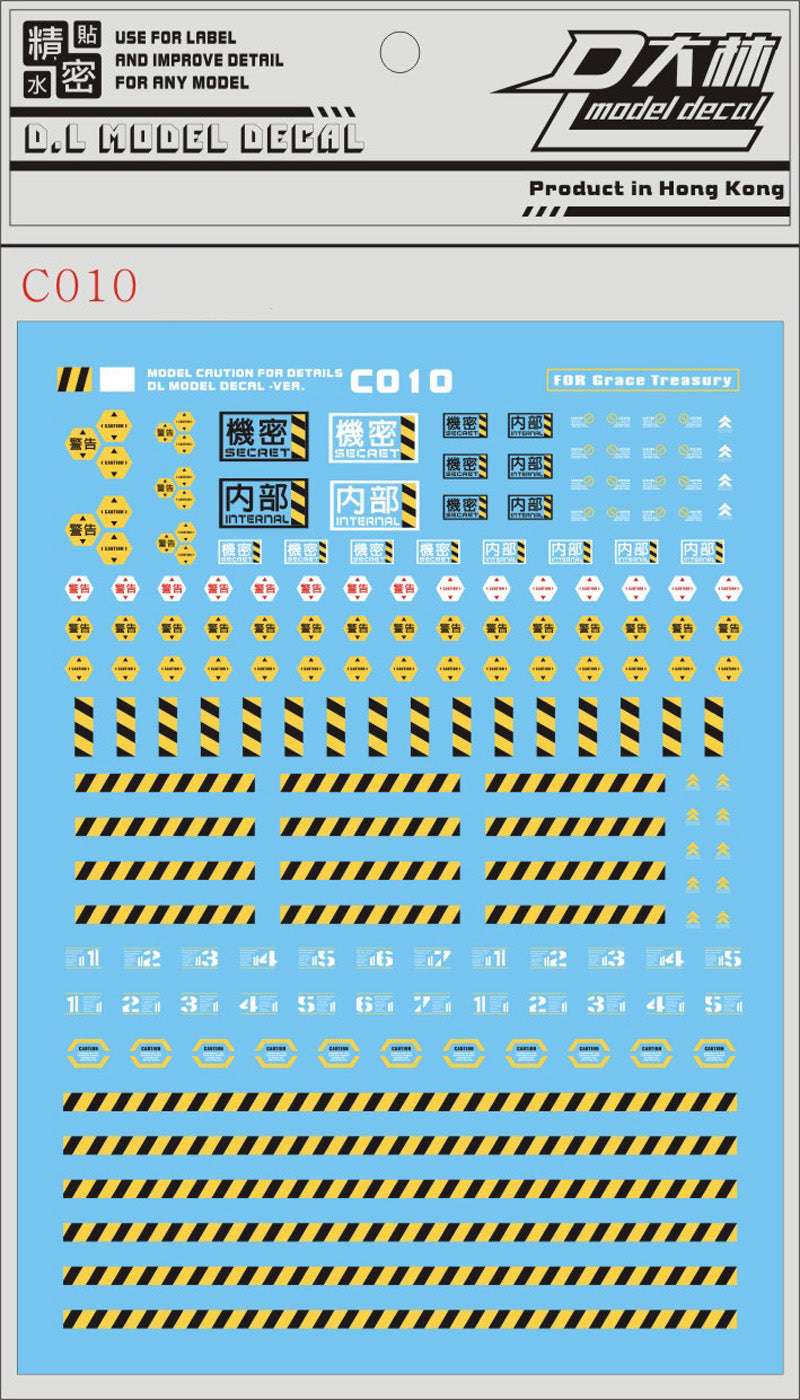 Autocollants pour bandes et symboles d'avertissement pour Sci-Fi et Gunpla