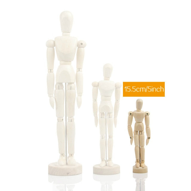 Wooden Mannequin 14 Rotatable Joint Drawing Mannequin Human Body