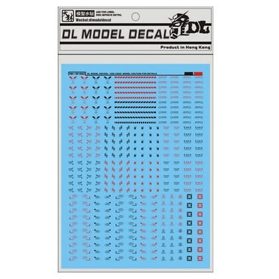 1/100 Gundam Detail-up Decal, C002 Černá Červená